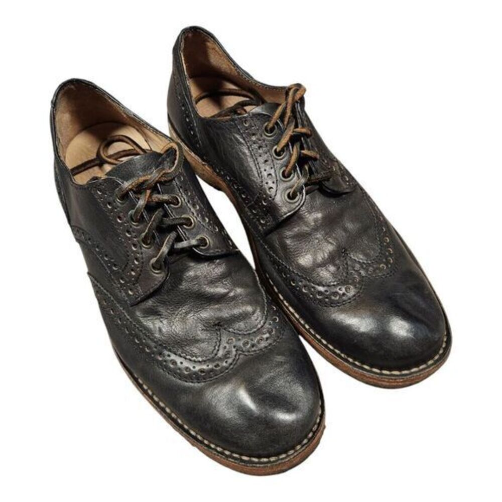 Frye Hudson Wingtip Oxford Crepe Sole Leather Shoes‎ Mens 10D